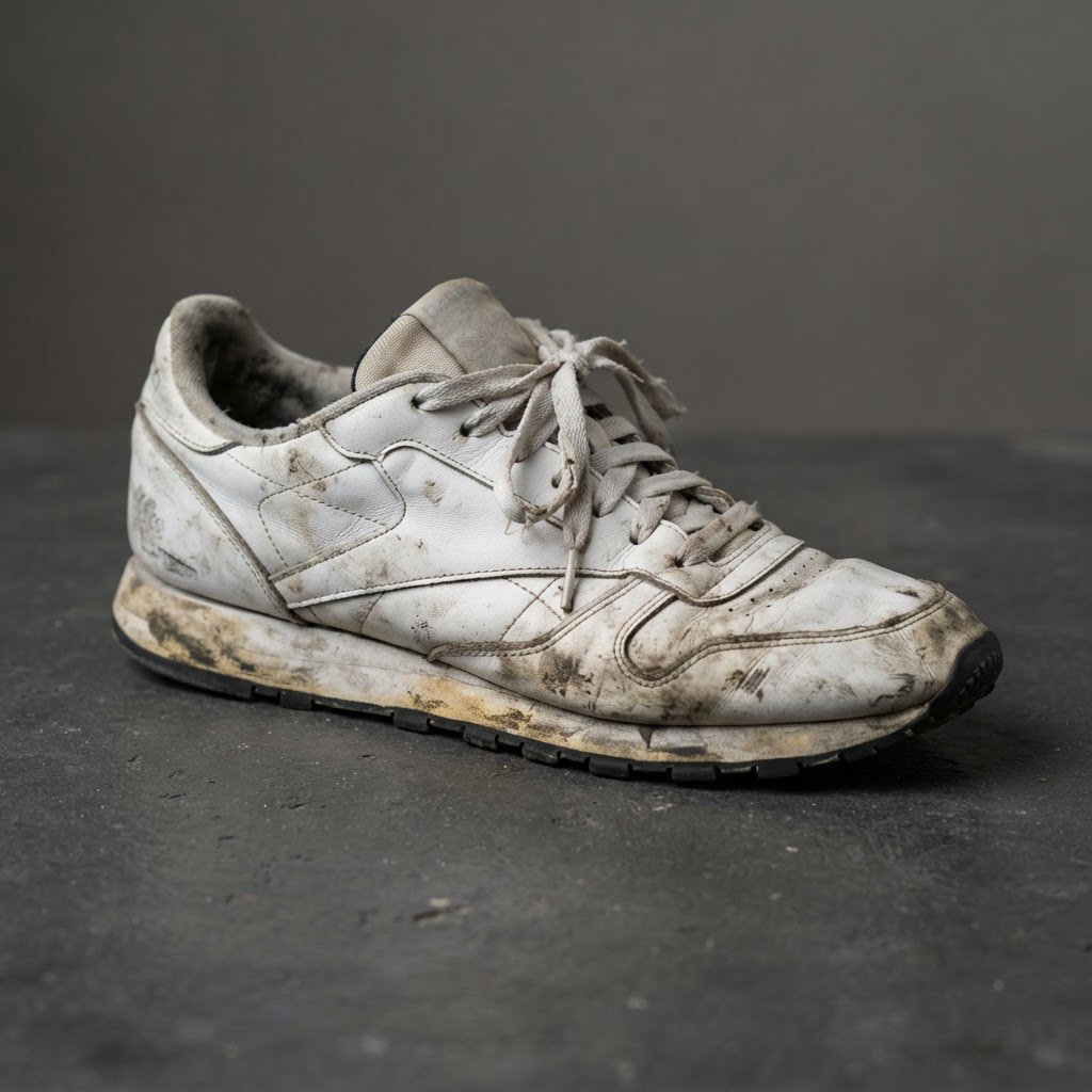 Sneaker before restoration